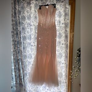 Baby pink prom dress